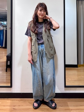 「CAMP7（キャンプセブン）のアイテム」を使った、yukinoさん（レディース・166cm）の夏コーディネート