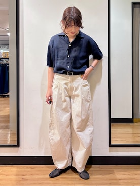 「SOMETHING（サムシング）のアイテム（パンツ）」を使った、yukinoさん（レディース・166cm）の夏コーディネート
