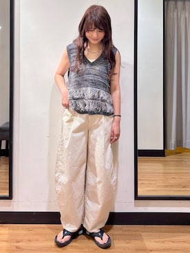 「SOMETHING（サムシング）のアイテム（パンツ）」を使った、yukinoさん（レディース・166cm）の夏コーディネート