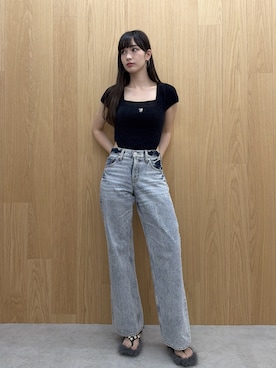 「EVRIS（エヴリス）のアイテム（パンツ）」を使った、ALYSHIAさん（レディース・167cm）の夏コーディネート