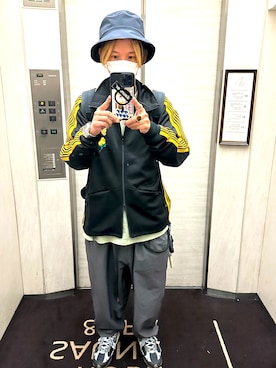「Needles（ニードルス）のアイテム（ナイロンジャケット）」を使った、TAKUさん（メンズ・167cm）の春コーディネート