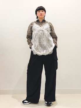 「SENSE OF PLACE by URBAN RESEARCH（センスオブプレイスバイアーバンリサーチ）のアイテム（キャミソール）」を使った、あーちゃんさん（レディース・170cm）の秋コーディネート