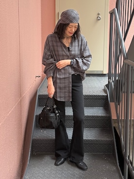 「SOMETHING（サムシング）のアイテム」を使った、MIKAさん（レディース・159cm）の秋コーディネート