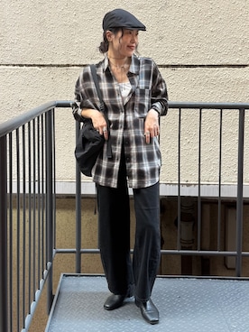 「SOMETHING（サムシング）のアイテム」を使った、MIKAさん（レディース・159cm）の秋コーディネート