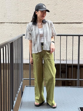 「SOMETHING（サムシング）のアイテム」を使った、MIKAさん（レディース・159cm）の夏コーディネート