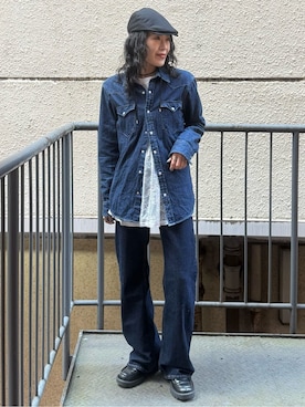 「Levi's（リーバイス）のアイテム（トップス）」を使った、MIKAさん（レディース・159cm）の春コーディネート