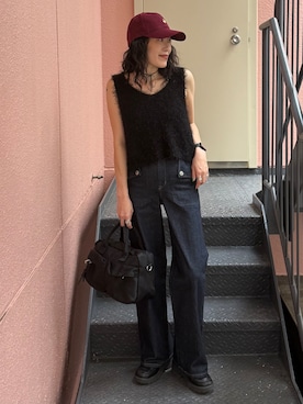「SOMETHING（サムシング）のアイテム」を使った、MIKAさん（レディース・159cm）の夏コーディネート