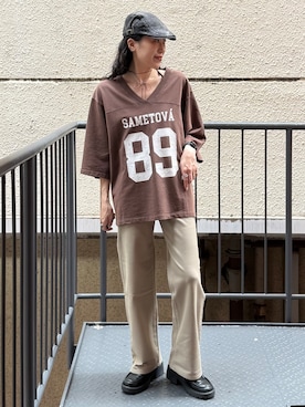 「EDWIN（エドウィン）のアイテム」を使った、MIKAさん（レディース・159cm）の夏コーディネート