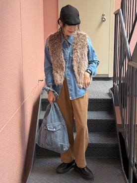 「SOMETHING（サムシング）のアイテム」を使った、MIKAさん（レディース・159cm）の秋コーディネート