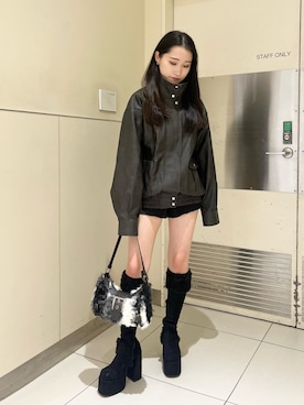 田村藍依さん(レディース・149cm)の秋コーディネート