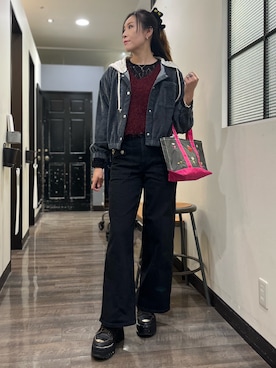 「SOMETHING（サムシング）のアイテム」を使った、minapoyo1714さん（レディース・171cm）の秋コーディネート