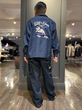 「Right-on（ライトオン）のツイルワッペンロゴTシャツ（Tシャツ/カットソー、ブラック系）」を使った、minapoyo1714さん（レディース・171cm）の秋コーディネート