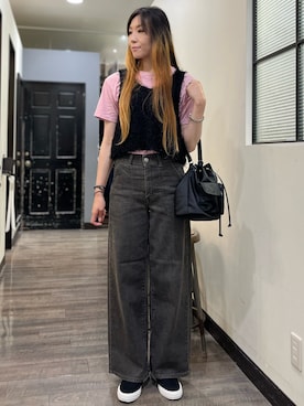 「SOMETHING（サムシング）のアイテム」を使った、minapoyo1714さん（レディース・171cm）の夏コーディネート