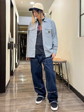 「Levi's（リーバイス）のアイテム（トップス）」を使った、minapoyo1714さん（レディース・171cm）の秋コーディネート
