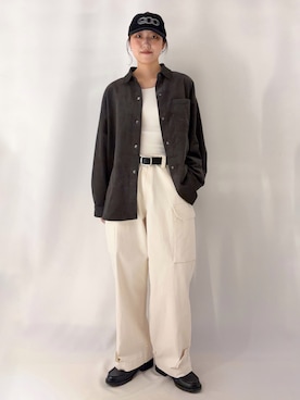 「BACK NUMBER（バックナンバー）のアイテム（キャップ）」を使った、inoueさん（レディース・170cm）の秋コーディネート