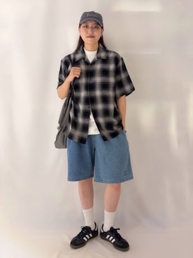 「BACK NUMBER（バックナンバー）のアイテム（帽子）」を使った、inoueさん（レディース・170cm）の夏コーディネート