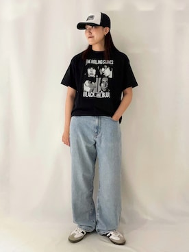 「BACK NUMBER（バックナンバー）のBACK NUMBER(バックナンバー)メッシュトラッカーキャップ（キャップ、ホワイト系）」を使った、inoueさん（レディース）の春コーディネート