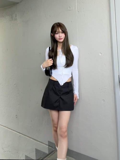 ALLuRing ChaRm スカート 夏 Stripe A Line Skirt / Aラインストライプ