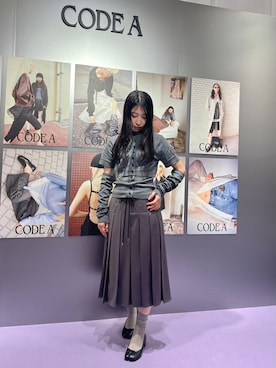 「CODE A（コードエー）のアイテム」を使った、maruさん（レディース・156cm）の秋コーディネート