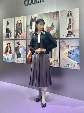 「CODE A（コードエー）のアイテム」を使った、maruさん（レディース・156cm）の秋コーディネート