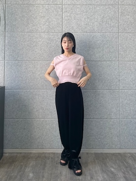 「CODE A（コードエー）のアイテム（トップス）」を使った、maruさん（レディース・156cm）の夏コーディネート