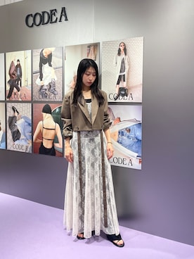 「CODE A（コードエー）のアイテム」を使った、maruさん（レディース・156cm）の秋コーディネート