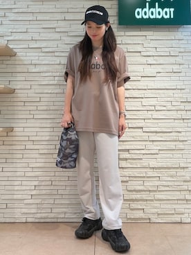 「ADABAT STREAM（アダバットストリーム）のアイテム」を使った、shihoさん（レディース・159cm）の夏コーディネート