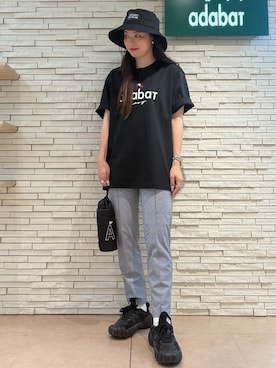 「ADABAT STREAM（アダバットストリーム）のアイテム」を使った、shihoさん（レディース・159cm）の夏コーディネート