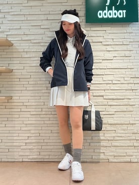 「アイテム（サンバイザー）」を使った、shihoさん（レディース・159cm）の秋コーディネート