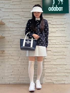 「アイテム（サンバイザー）」を使った、shihoさん（レディース・159cm）の夏コーディネート