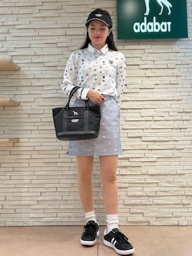 「アイテム（サンバイザー）」を使った、shihoさん（レディース・159cm）の夏コーディネート