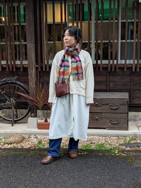 「アイテム（シャツワンピース）」を使った、astronote7さん（レディース・150cm）の秋コーディネート