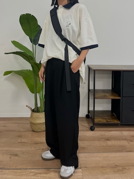 「アイテム（ボディバッグ/ウエストポーチ）」を使った、osuzuさん（レディース・154cm）の夏コーディネート