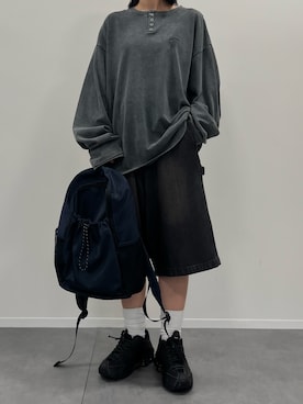 「アイテム（バックパック/リュック）」を使った、osuzuさん（レディース・154cm）の夏コーディネート