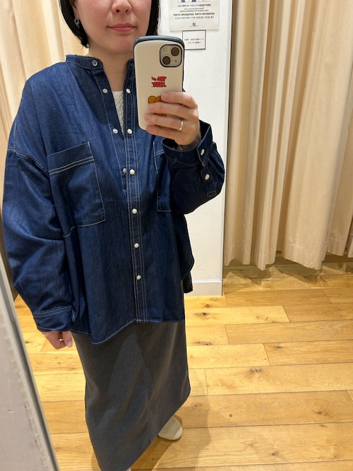 セール】デニムバンドカラーシャツ（シャツ/ブラウス）｜URBAN