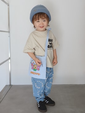 「BOBO CHOSES（ボボショーズ）のアイテム」を使った、Senapiさん（キッズ・90cm）の春コーディネート
