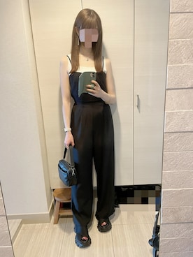 「LAKOLE（ラコレ）のアイテム（サロペット/オーバーオール）」を使った、ERika さん（レディース・167cm）の夏コーディネート