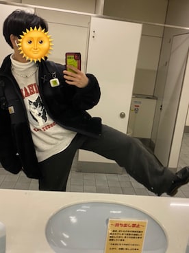 「SPINNS（スピンズ）のアイテム（スウェット）」を使った、furefurefureさん（メンズ・166cm）の冬コーディネート