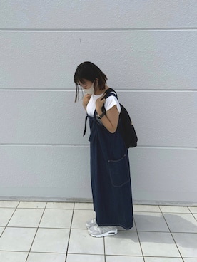 「chambre de charme（シャンブルドゥシャーム）のアイテム（バッグ）」を使った、amiさん（レディース・154cm）の夏コーディネート