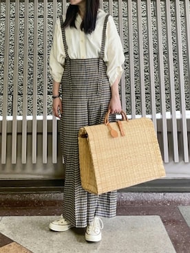 「レトロ」｜「アイテム（オールインワン・サロペット）」を使った、HONEY  LEMON  PIEさん（レディース・164cm）の夏コーディネート