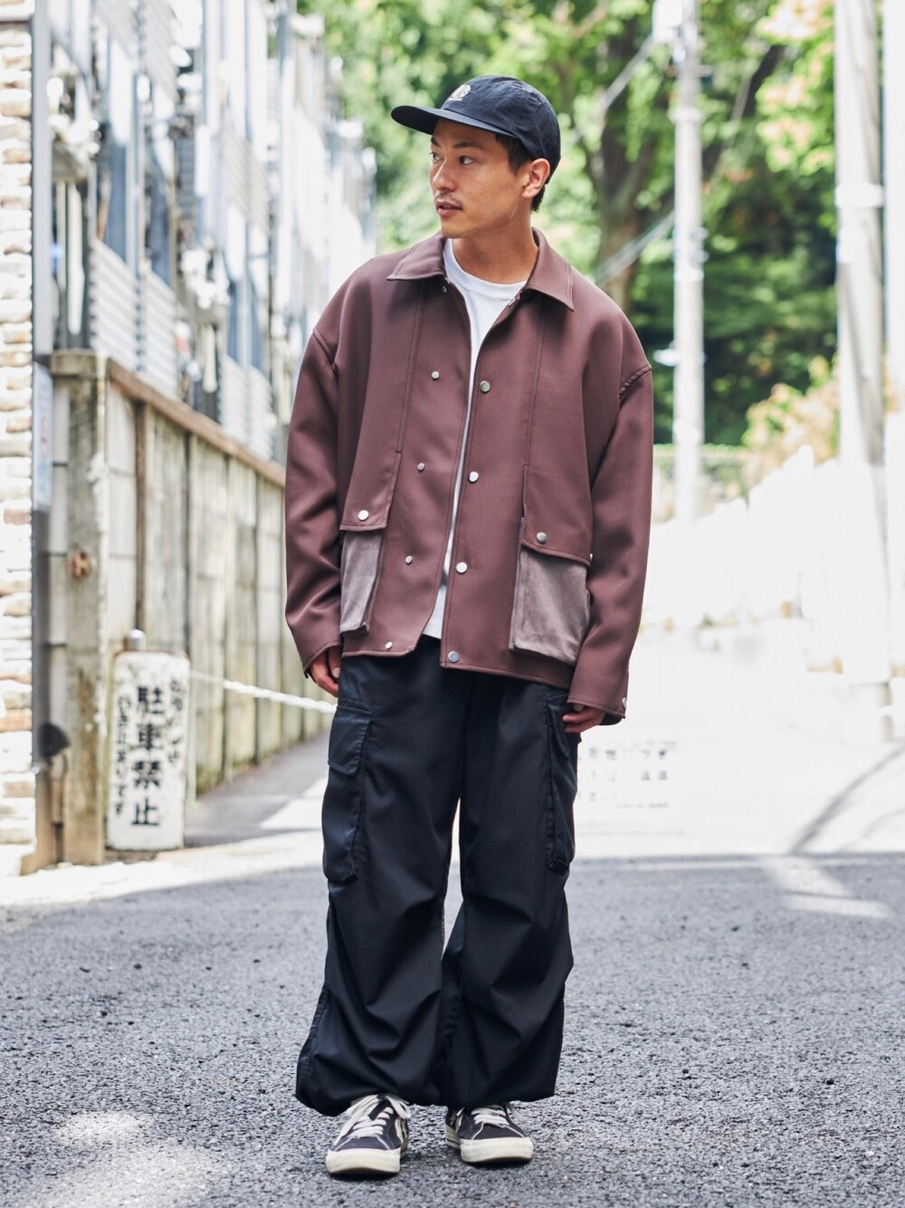 【極美品】PUBLIC TOKYO 2023ステッチコンビブルゾン　ドローコード 極美品】PUBLIC TOKYO 2023ステッチコンビブルゾン ドローコード