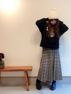 「#オトナカジュアル」｜「アイテム（帽子）」を使った、yayacoさん（レディース・156cm）の冬コーディネート