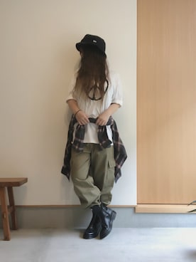 「Simplicite（サンプリシテ）のアイテム（シューズ）」を使った、yayacoさん（レディース・157cm）の秋コーディネート