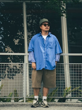 「アイテム（カーゴパンツ）」を使った、はやしさん（メンズ・173cm・30代）の秋コーディネート