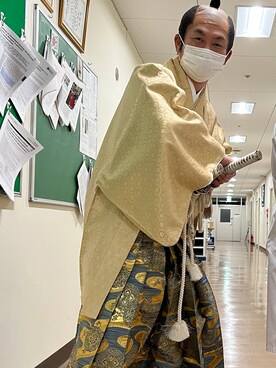 「kimono（キモノ）のアイテム」を使った、新村 浩明さん（メンズ・167cm）の冬コーディネート
