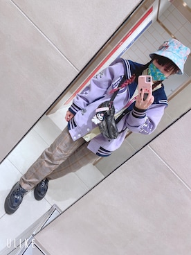 「ROXY（ロキシー）のアイテム（バッグ）」を使った、かほさん（レディース・159cm）の冬コーディネート