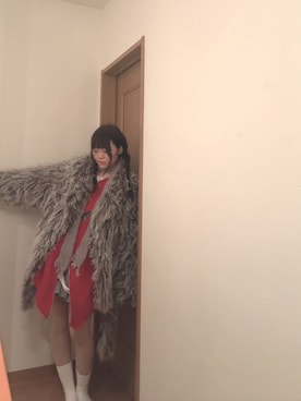 「アイテム（ライダースジャケット）」を使った、ふうなちゃんさん（レディース・159cm・20代）の冬コーディネート