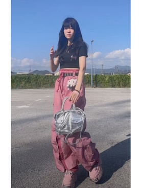 「ナイロンパンツ」｜ふうなちゃんさん（レディース・159cm）の夏コーディネート