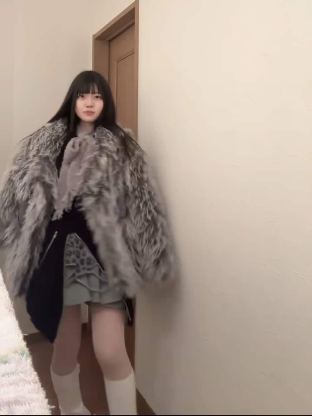 GRANCY】Fur Boa Riders Jacket / ファーボアライダースジャケットを