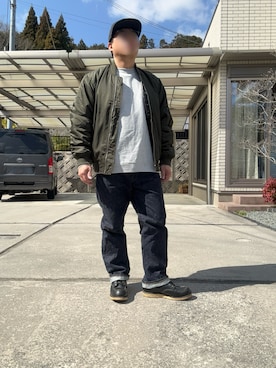 「Denime（ドゥニーム）のアイテム」を使った、ぶたゲルゲさん（メンズ・173cm）の春コーディネート